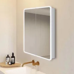 Toreno 700 X 650mm LED Illuminated 2-Door Mirror Cabinet With Motion Sensor, Shaving Socket & Anti-Fog -Duravit Bathroom Shop mir401
