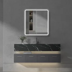Toreno 700 X 650mm LED Illuminated 2-Door Mirror Cabinet With Motion Sensor, Shaving Socket & Anti-Fog -Duravit Bathroom Shop mir401 d4