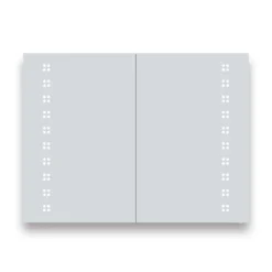 Toreno 800 X 600mm LED Illuminated 2-Door Mirror Cabinet Incl. Motion Sensor -Duravit Bathroom Shop mir403 d1