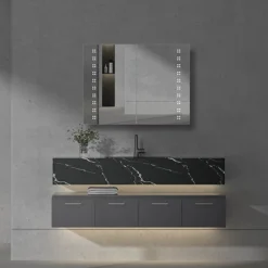 Toreno 800 X 600mm LED Illuminated 2-Door Mirror Cabinet Incl. Motion Sensor -Duravit Bathroom Shop mir403 d3