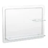 Trafalgar 800 X 600mm Rectangular Bevelled Bathroom Mirror With 2 X Glass Shelves -Duravit Bathroom Shop mir806s d1