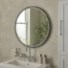 Heritage Newick Black 800mm Illuminated Circular Mirror With Demister Pad