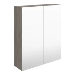 Brooklyn 600mm Grey Avola Bathroom Mirror Cabinet - 2 Door -Duravit Bathroom Shop mod523 lrg01