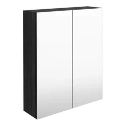 Brooklyn 600mm Black Bathroom Mirror Cabinet - 2 Door 6 Brooklyn 600mm Black Bathroom Mirror Cabinet - 2 Door -Duravit Bathroom Shop mod623 n l