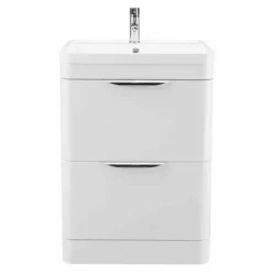 Monza Floor Standing Vanity Unit W. Chrome Handles W600 X D445mm -Duravit Bathroom Shop monza600floorstandingvanityunitwithbasind1