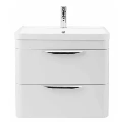 Monza Wall Hung 2 Drawer Vanity Unit W. Chrome Handles W600 X D445mm -Duravit Bathroom Shop monza600wallhung2drawervanityunitwithbasind1