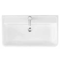 Monza Wall Hung 2 Drawer Vanity Unit W. Chrome Handles W800 X D450mm