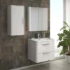 Monza Wall Mounted Medium Cupboard (Gloss White With Chrome Handle - W350 X D250mm) 1 Monza Wall Mounted Medium Cupboard (Gloss White With Chrome Handle - W350 X D250mm) -Duravit Bathroom Shop monzawallmountedmediumcupboardd2
