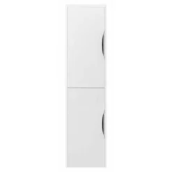 Monza Wall Mounted Tall Cupboard (Gloss White With Chrome Handles - W350 X D250mm) -Duravit Bathroom Shop monzawallmountedtallcupboardd1