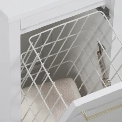 Montrose White Laundry Unit With Brushed Brass Handle -Duravit Bathroom Shop mtlamwbb d1