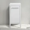 Montrose White Laundry Unit With Chrome Handle 1 Montrose White Laundry Unit With Chrome Handle -Duravit Bathroom Shop mtlamwcp d3