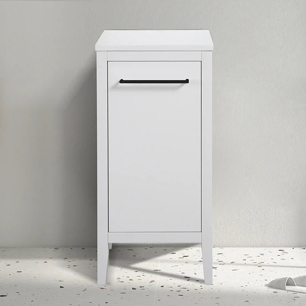 Montrose White Laundry Unit With Matt Black Handle 3 Montrose White Laundry Unit With Matt Black Handle