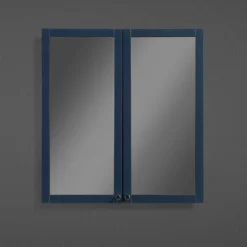 Montrose 600mm Indigo Blue Mirrored Cabinet With Chrome Handles 6 Montrose 600mm Indigo Blue Mirrored Cabinet With Chrome Handles -Duravit Bathroom Shop mtmrmicp d1