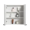 Montrose 600mm White Mirrored Cabinet With Matt Black Handles -Duravit Bathroom Shop mtmrmwmb d3 1