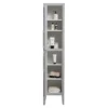 Montrose Dove Grey Tall Storage Unit With Brushed Brass Handles -Duravit Bathroom Shop mtumgbb d2