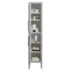 Montrose Dove Grey Tall Storage Unit With Chrome Handles