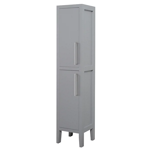Montrose Dove Grey Tall Storage Unit With Chrome Handles 4 Montrose Dove Grey Tall Storage Unit With Chrome Handles - Image 2