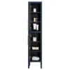 Montrose Indigo Blue Tall Storage Unit With Brushed Brass Handles -Duravit Bathroom Shop mtumibb d2