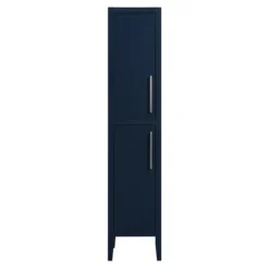 Montrose Indigo Blue Tall Storage Unit With Chrome Handles -Duravit Bathroom Shop mtumicp d1