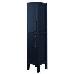 Montrose Indigo Blue Tall Storage Unit With Chrome Handles -Duravit Bathroom Shop mtumicp l