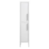 Montrose White Tall Storage Unit With Chrome Handles -Duravit Bathroom Shop mtumwcp d2