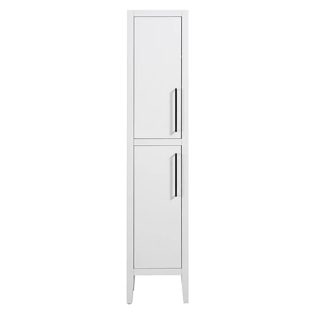 Montrose White Tall Storage Unit With Matt Black Handles 3 Montrose White Tall Storage Unit With Matt Black Handles