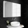 Toreno 3-Door Mirror Cabinet (Minimalist White - 900mm Wide) 1 Toreno 3-Door Mirror Cabinet (Minimalist White - 900mm Wide) -Duravit Bathroom Shop mv055 d1