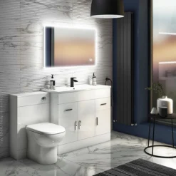 Toreno Vanity Sink With Cabinet - 1000mm Modern High Gloss White -Duravit Bathroom Shop mv1000 n d1