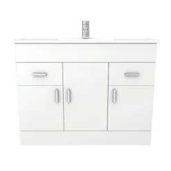 Toreno Vanity Sink With Cabinet - 1000mm Modern High Gloss White -Duravit Bathroom Shop mv1000 n d2