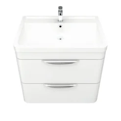 Monza Wall Hung 2 Drawer Vanity Unit W. Chrome Handles W600 X D445mm -Duravit Bathroom Shop mw2d60 d4