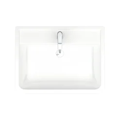 Monza Wall Hung 2 Drawer Vanity Unit W. Chrome Handles W600 X D445mm