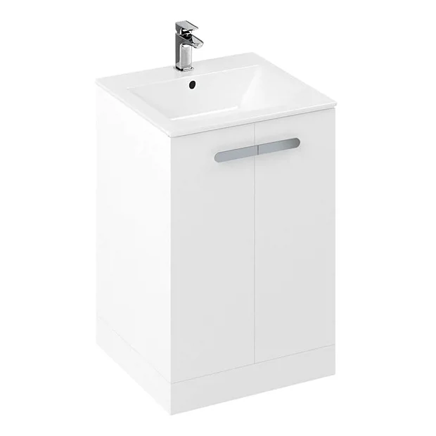 Britton MyHome 600mm Floor Standing 2-Door Vanity Unit - White 3 Britton MyHome 600mm Floor Standing 2-Door Vanity Unit - White
