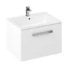 Britton MyHome 600mm Wall Hung Single Drawer Vanity Unit - White -Duravit Bathroom Shop my60whw l