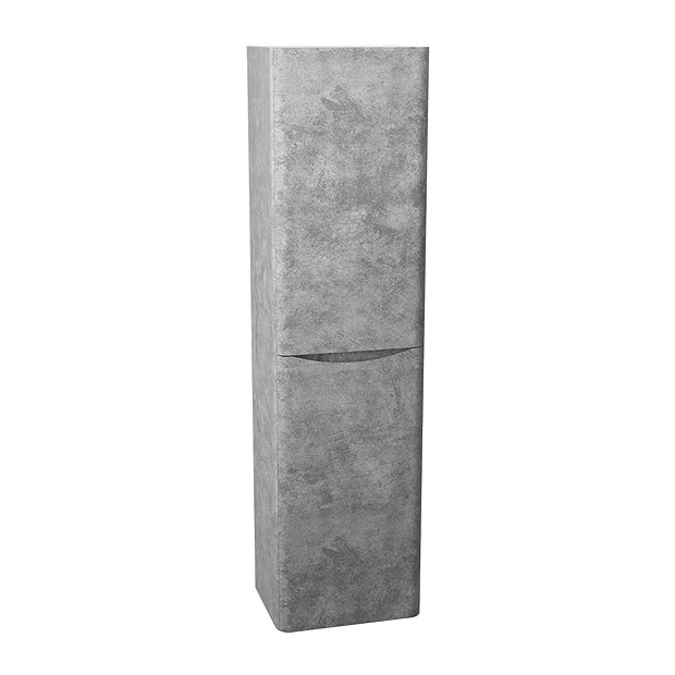 Monza Concrete Effect Tall Wall Hung Storage Unit - 1500mm High 3 Monza Concrete Effect Tall Wall Hung Storage Unit - 1500mm High