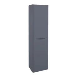 Monza Matt Grey Tall Wall Hung Storage Unit - 1500mm High