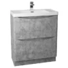 Monza Concrete Effect 750mm Wide Floor Standing Vanity Unit -Duravit Bathroom Shop mz75cnfs1 l