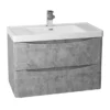 Monza Concrete Effect 750mm Wide Wall Mounted Vanity Unit -Duravit Bathroom Shop mz75cnwh1 l