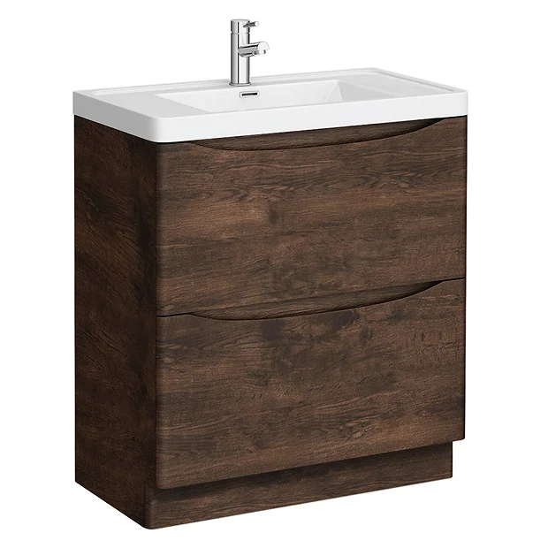 Monza Chestnut 750mm Wide Floor Standing Vanity Unit 3 Monza Chestnut 750mm Wide Floor Standing Vanity Unit