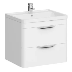Monza Gloss White Wall Hung Sink Vanity Unit + Square Toilet Package -Duravit Bathroom Shop mzwhtwhvtp d1