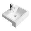 Hudson Reed 530mm Square Semi-Recessed Basin -Duravit Bathroom Shop nbv172 l
