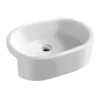 Hudson Reed 570mm Oval Semi-Recessed Basin -Duravit Bathroom Shop nbv173 l