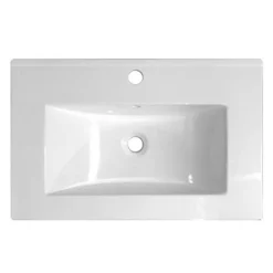 Nova 500mm Wall Hung Vanity Sink With Cabinet - Modern High Gloss White
