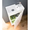 Nuie - Minimalist Compact Floor Standing Basin Unit W400 X D222mm - Gloss White -Duravit Bathroom Shop nvx192 d2
