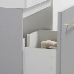 Odyssey Grey Wall Hung Vanity Unit - 600mm Wide With Brushed Brass Handle -Duravit Bathroom Shop ody6vmgbb d3