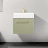 Odyssey Sage Wall Hung Vanity Unit - 600mm Wide With Brushed Brass Handle -Duravit Bathroom Shop ody6vmsbb d3
