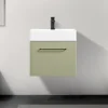 Odyssey Sage Wall Hung Vanity Unit - 600mm Wide With Matt Black Handle 2 Odyssey Sage Wall Hung Vanity Unit - 600mm Wide With Matt Black Handle -Duravit Bathroom Shop ody6vmsmb d3