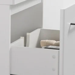 Odyssey White Wall Hung Vanity Unit - 600mm Wide With Matt Black Handle 10 Odyssey White Wall Hung Vanity Unit - 600mm Wide With Matt Black Handle -Duravit Bathroom Shop ody6vmwmb d2