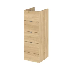 Hudson Reed 300x355mm Natural Oak Full Depth 4 Drawer Unit
