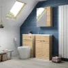 Hudson Reed 600x255mm Natural Oak Compact WC Unit -Duravit Bathroom Shop off347 d1