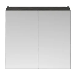 Brooklyn 800mm Hacienda Black Bathroom Mirror Cabinet - 2 Door -Duravit Bathroom Shop off619 d2